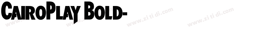 CairoPlay Bold字体转换